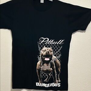 Black Pitbull Graphic T-Shirt
